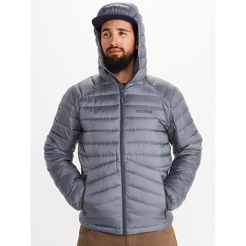 Marmot Highlander Jackets - Mens Down Jacket Grey CA7805129 Canada